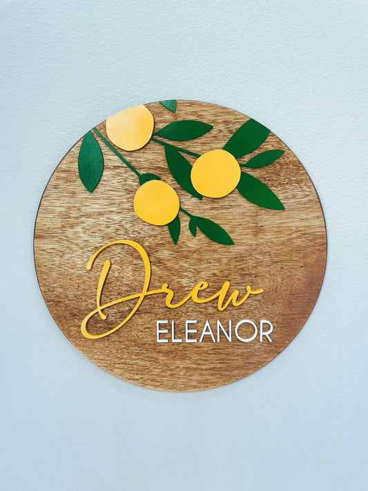 THE DREW Girl's Nursery Name Sign