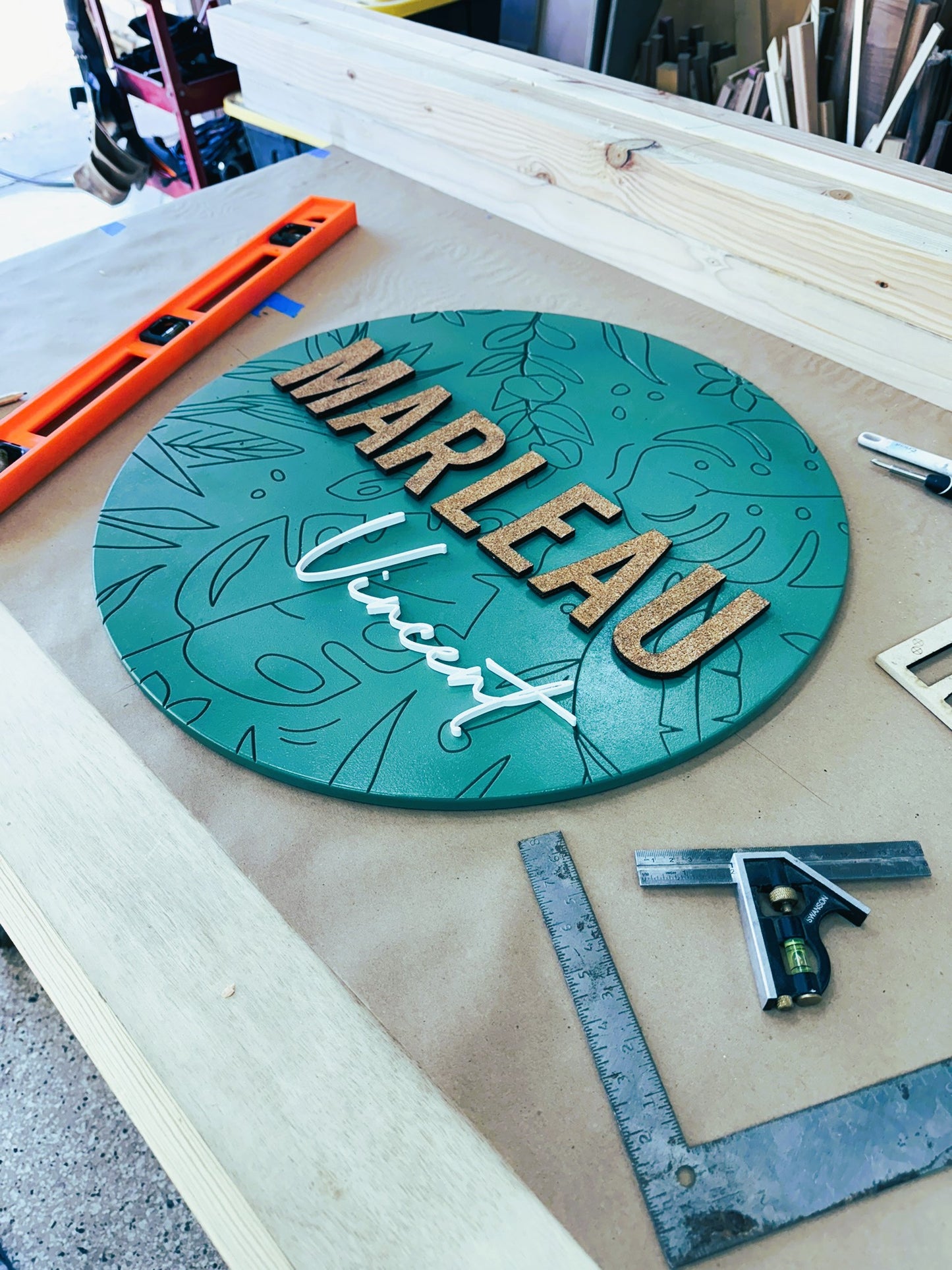 THE MARLEAU Nursery Name Sign