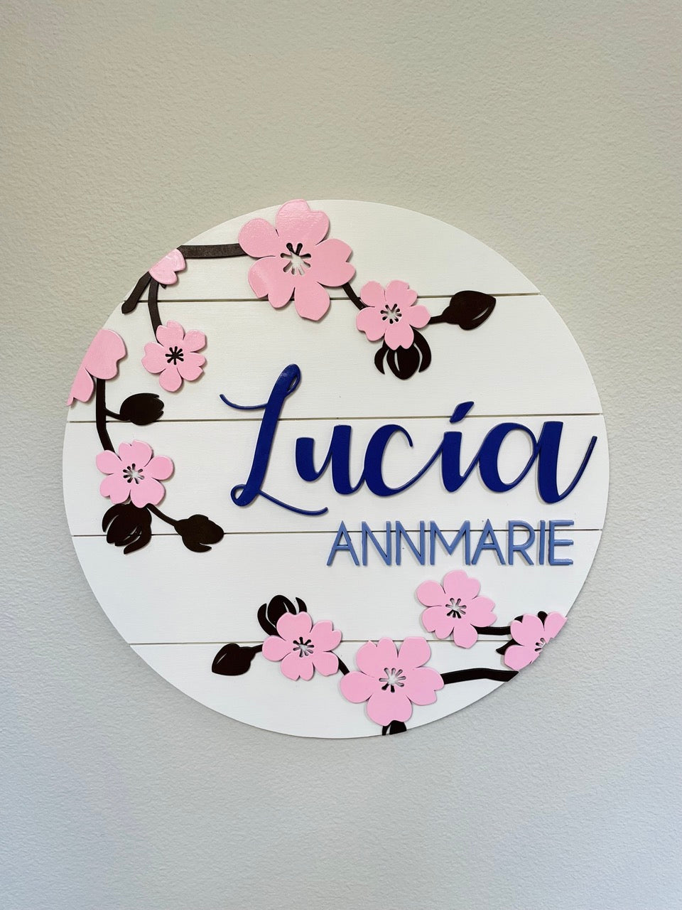 THE LUCIA Girl's Nursery Name Sign