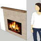 Halbert 54L" Floating Mantel