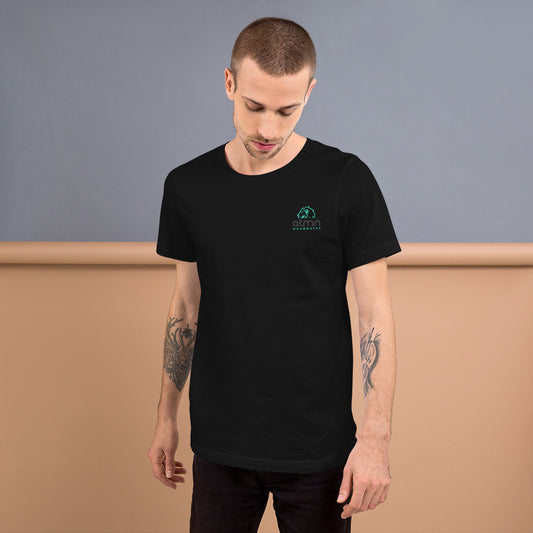 ATMN Lion + Woodworks Cross Unisex T-shirt /// Minty Green Dark Mode
